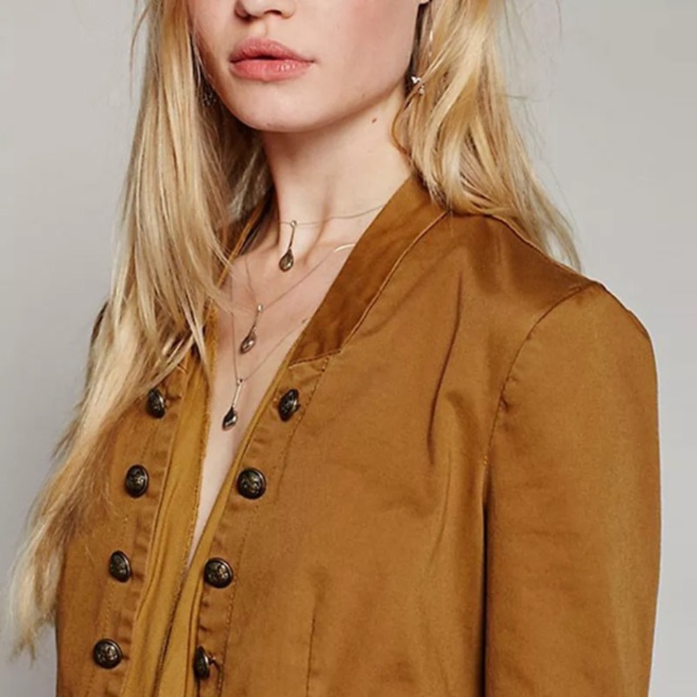 Romantic Ruffles Military JACKET Coat Gingersnap - Picture 5 of 5